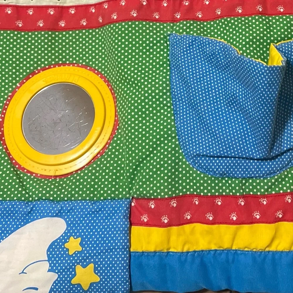 Vintage Playskool Fold ’N Go Activity Quilt Baby Sensory Mat Retro 80s 90s Toy